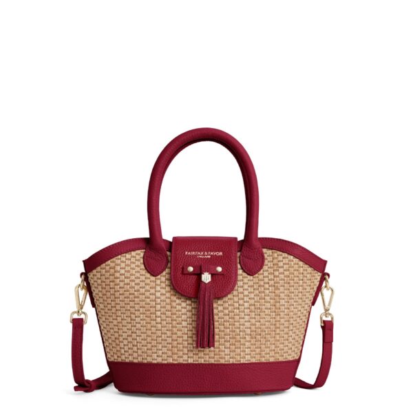 Adapa Mini Basket Bag – Cherry Red Woven Style