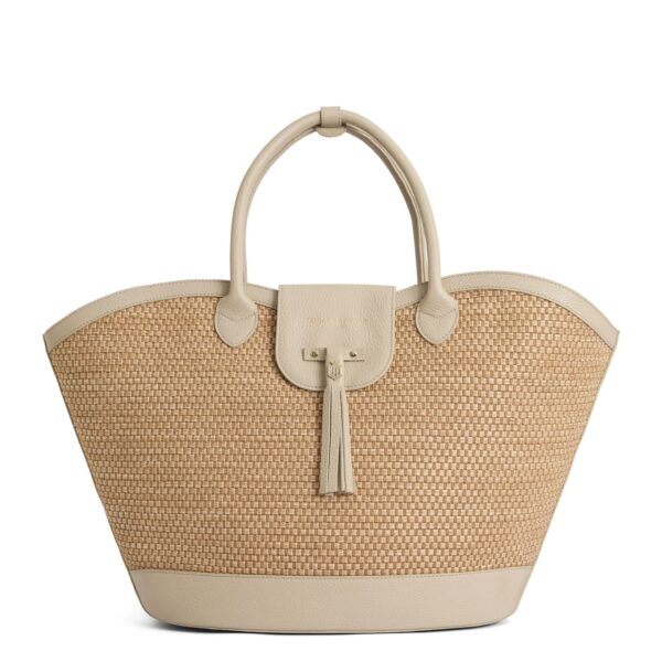 Adapa Large Basket Bag – Stone Woven Tote