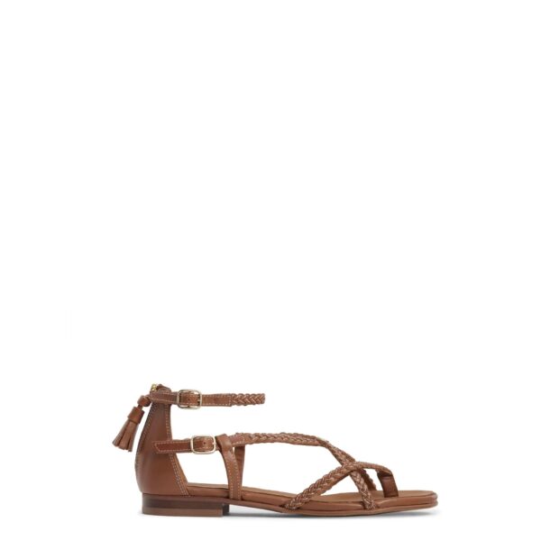 Adapa Tan Leather Seville Sandals – Elegant Summer Footwear